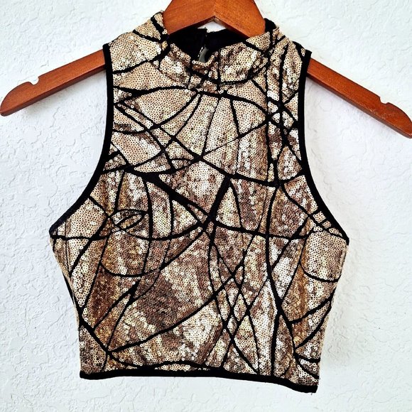 90's Y2K Sequined Party Top Joyce Leslie - Picture 1 of 6